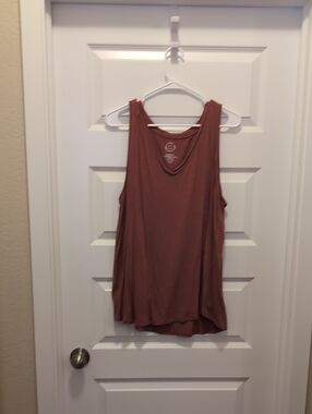 Women's Plus Sleeveless Tank Top - Dusty Rose